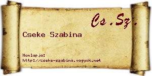 Cseke Szabina névjegykártya