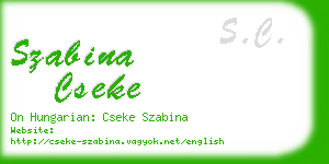 szabina cseke business card